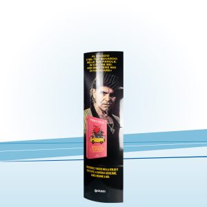 Totem pubblicitario pieghevole in 4 parti