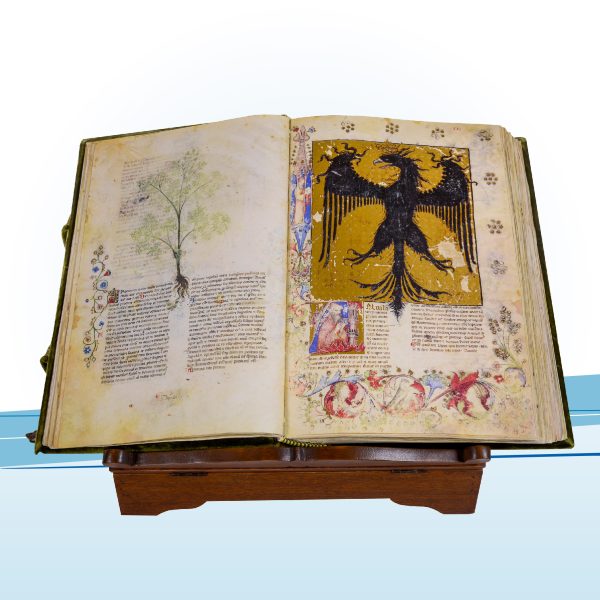Riproduzione fac-simile di incunabolo miniato
