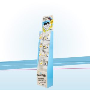 Espositore porta blister con fianchi ripiegabili