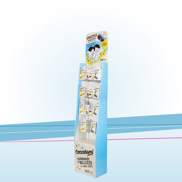 Espositore porta blister con fianchi ripiegabili