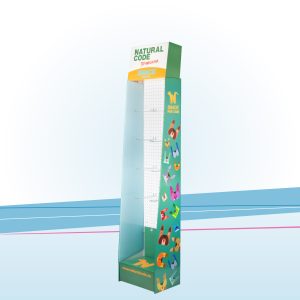 Espositore porta blister con schiena in MDF