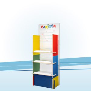 Espositore ad incastro e verniciato