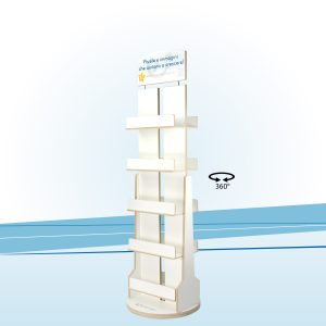 Espositore con minuteria bifacciale